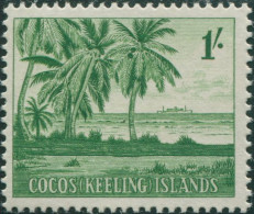 Cocos Islands 1963 SG4 1/- Palms MLH - Cocos (Keeling) Islands