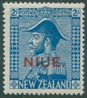 Niue 1928 SG49 2/- Light Blue KGV MLH - Niue