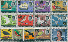 Pitcairn Islands 1967 SG69-81 Birds And Ships QEII Set MLH - Pitcairn Islands