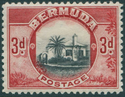 Bermuda 1936 SG103 3d Black And Red Point House MLH - Bermuda