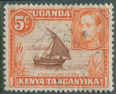 Kenya Uganda Tanganyika 1938 SG133 5c Dhow On Lake Victoria KGVI FU - Kenya, Uganda & Tanganyika