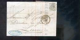 België OCB17 Gestempeld Op Brief Anvers-Lierre 1869 Perfect (2 Scans) - 1865-1866 Profil Gauche