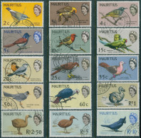 Mauritius 1965 SG317-331 Birds Set FU - Mauricio (1968-...)