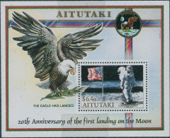 Aitutaki 1989 SG605 Moon Landing MS MNH - Cookinseln