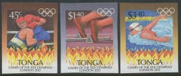Tonga 2012 SG1651-1653 Olympics Imperf Set MNH - Tonga (1970-...)