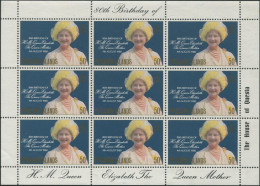 Pitcairn Islands 1980 SG206a 50c Queen Mother Birthday Sheetlet MNH - Pitcairn Islands
