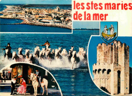 13 - Les Saintes Maries De La Mer - Multivues - Blasons - Chevaux Camarguais - Gitans - CPM - Voir Scans Recto-Verso - Saintes Maries De La Mer