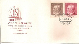 FDC  640-1 Czechoslovakia Otakar Sevcik 1952 POOR SCAN, BUT THE FDC IS FINE! - Musica