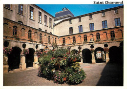 42 - Saint Chamond - Cour D'Honneur De L'Hôtel De Ville - Fleurs - Flamme Postale De Saint Chamond - CPM - Voir Scans Re - Saint Chamond