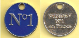 Jeton De Caddie - " N°1 -WINDEV " [Atelier De Génie Logiciel (développeur)] Recto-verso [B]_j172 - Trolley Token/Shopping Trolley Chip