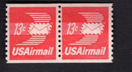 2010360176 1973 (XX) SCOTT C83 POSTFRIS MINT NEVER HINGED -  PAIR COILS WINGED AIRMAIL ENVELOPE - 3b. 1961-... Neufs