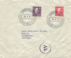 Max Ellman Kopenhagen 1942 > Flinck Lidköping - Zensurstelle K - Christian X. - Covers & Documents