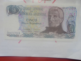 ARGENTINE 5 PESOS 1983-84 Neuf (B.33) - Argentine