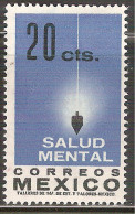 1962 México Salud Mental  PLUMBLINE -Mental Health -  Scott 924 MNH Plumb Line, Freemasonry / Masonic Symbol - México