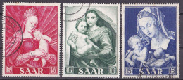 # (351-353) Saarland 1954 Marianisches Jahr: Gemälde O/used (A5-7) - Gebraucht