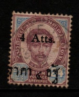 Thailand Cat 63 1899 King Rama V Provisional Issue 4 Atts, Used - Thailand