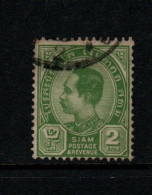 Thailand Cat 70 1899 King Rama V Third Series 2atts Yellow Green,used - Tailandia