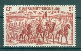 SAINT- PIERRE ET MIQUELON - P.A. N°12* MH Trace De Charnière SCAN DU VERSO. Tchad Au Rhin. - Nuevos