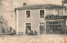 Challans * 1908 * Café & Commerce Magasin J. JOSNET , Place Des Halles Neuves - Challans