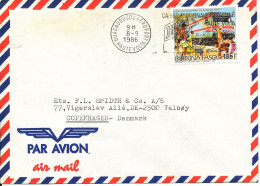 Burkina Faso Air Mail Cover Sent To Denmark 8-9-1986 Single Franked TRAIN - Burkina Faso (1984-...)