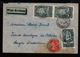 Lettre De France Pour L'Indochine N° 259x3+283 Du 1 3 1933 Pour Saigon - Guerra D'Indocina/Vietnam
