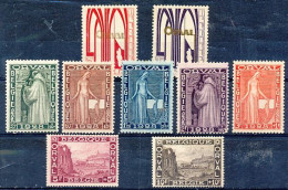 TIMBRE  ZEGEL STAMP  BELGIQUE PREMIERE ORVAL 258-266  X - Nuevos