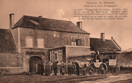 Souvenir De Waterloo, Entrée De La Ferme D'Hougoumont, Diligence Victoria (Hotel?) Carte N° 16 Non Circulée - Souvenir De...