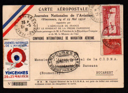 Journée Nationale De L'aviation Du 25 Mai 1931 - 1960-.... Storia Postale