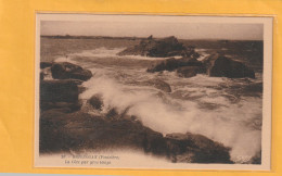 28. BRIGNOGAN . LA COTE PAR GROS TEMPS  .  CARTE NON ECRITE - Brignogan-Plage