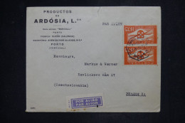 PORTUGAL - Lettre Commerciale Par Avion Pour Prague - 1939 - Défauts - A 2823 - Marcophilie