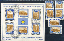 TIMBRE  ZEGEL STAMP  CONGO BELGE 203-208 + BL 2  OBLITERES - Oblitérés