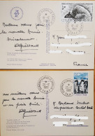 2 Cartes EPF, Terre Adélie, EPF, écrite Par Robert Guillard Dont Une à B.Imbert. - Covers & Documents