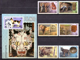 Cuba 2015 / Animals Big Cats MNH Fauna Felinos Gatos Säugetiere Katzen Felines /  Hl08  36-32 - Roofkatten