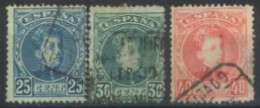 SPAIN, 1900/05, KING ALFONSO STAMPS SET OF 3, USED. - Usati