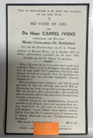 Devotie Dp - Overlijden Camiel Ivens Wwe De Dobbelaer - Bevern-Waas 1876 - 1960 - Obituary Notices