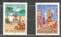 ONU NEW YORK MNH ** 510-511 Vaccination Rougeole Tétanos Santé Médecine - Unused Stamps