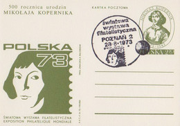 Poland Postmark D73.08.28 POZNAN.01a: Philatelic Exhibition Copernicus (analogous) - Interi Postali