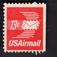 2010364424 1973 SCOTT C79a (XX) POSTFRIS MINT NEVER HINGED  -  WINGED AIRMAIL ENVELOPE - SINGLE RIGHT IMPERFORATED - 3b. 1961-... Ongebruikt