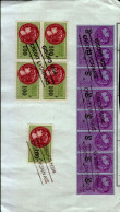 8 TMBRES FISCAUX A 50F ET 5 TIMBRES A 50F  COLLES SUR UNE FEUILLE  (GISORS CREDIT LYONNAIS) - Sellos