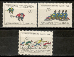 Liechtenstein 1987 / Winter Olympic Games Calgary 1988 MNH Juegos Olímpicos Invierno Olympische Spiele / Lb02  27-16 - Hiver 1988: Calgary