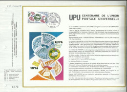 FRANCE - FDC  - UPU Centenaire De L'union Postale Universelle - Feuillet N° 287 Du Catalogue CEF - 1970-1979