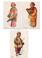 3 CPA Enfants CHINOIS . ESTHER HUNT - Chiens