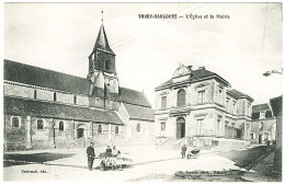 14 - B9220CPA - THURY-HARCOURT - Eglise Et La Mairie - Parfait état - CALVADOS - Thury Harcourt