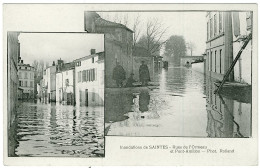 17 - B8089CPA - SAINTES - Inondations Rues De L'ormeau Et Pont Amillon - Très Bon état - CHARENTE-MARITIME - Saintes