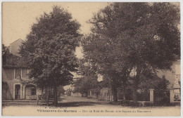 40 - B16955CPA - VILLENEUVE DE MARSAN - Rue De Mont De Marsan Et  Square Du Monument - Très Bon état - LANDES - Villeneuve De Marsan