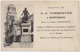 80 - B16858CPA - MONTDIDIER - Statue De Parmentier - Bon état - SOMME - Montdidier