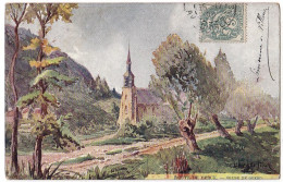 80 - B16848CPA - QUEND - Eglise, Route De Berck - Peinture - Carte Pionniere - Bon état - SOMME - Quend
