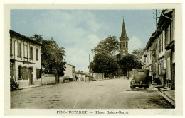 31 - B15000CPA - PINS JUSTARET - Place Sainte Barbe, Reparation Voiture, Roue Crevee - Parfait état - HAUTE-GARONNE - Otros & Sin Clasificación