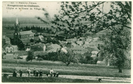 90 - B13798CPA - ROUGEMONT LE CHÂTEAU - Eglise Et Le Centre Du Village - Très Bon état - TERRITOIRE DE BELFORT - Autres & Non Classés