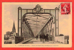 33 - B29149CPA - LANGON - Le Grand Pont Métallique Sur La Garonne - Très Bon état - GIRONDE - Langon